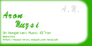 aron muzsi business card